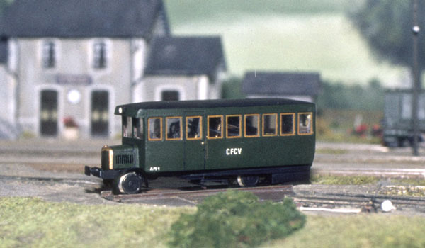 Autorail De Dion JM fabriquÃ© Ã  partir d'une caisse de voiture Lilliput HOe - 1980
