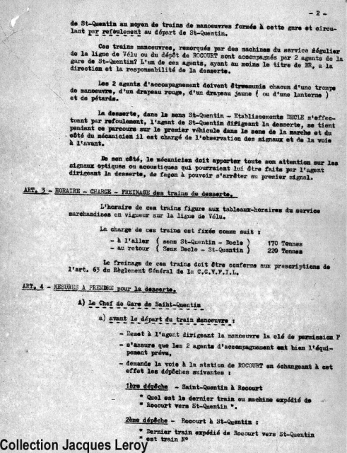 RÃ¨gles de desserte des Etablissements Decle (Magasins GÃ©nÃ©raux) - 1950
